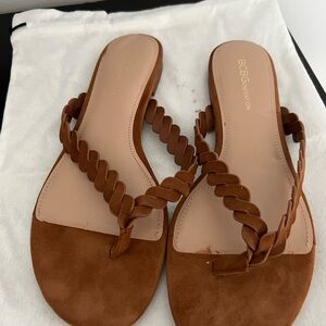 BCBGeneration Women's Tan Braided Sandals